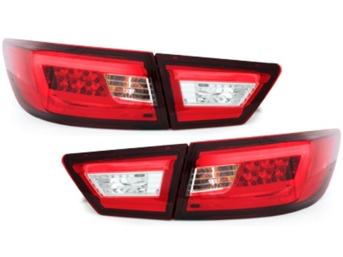 Taillights LED Renault Clio IV red chome 2013-