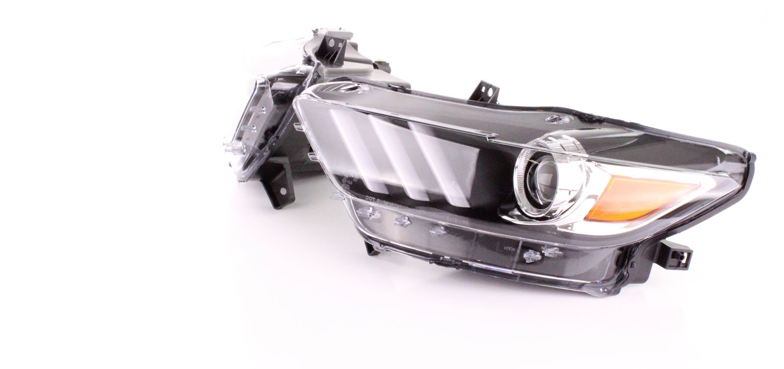 Headlights Ford Mustang VI Coupe Cabrio 14-17 Black Bi-Xenon