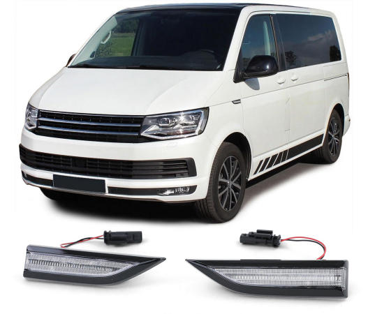 LED side indicator dynamic VW T6 2015-19 black/smoke in black