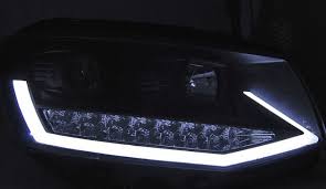 Headlights VW T6 Multivan/Transporter Tube Black