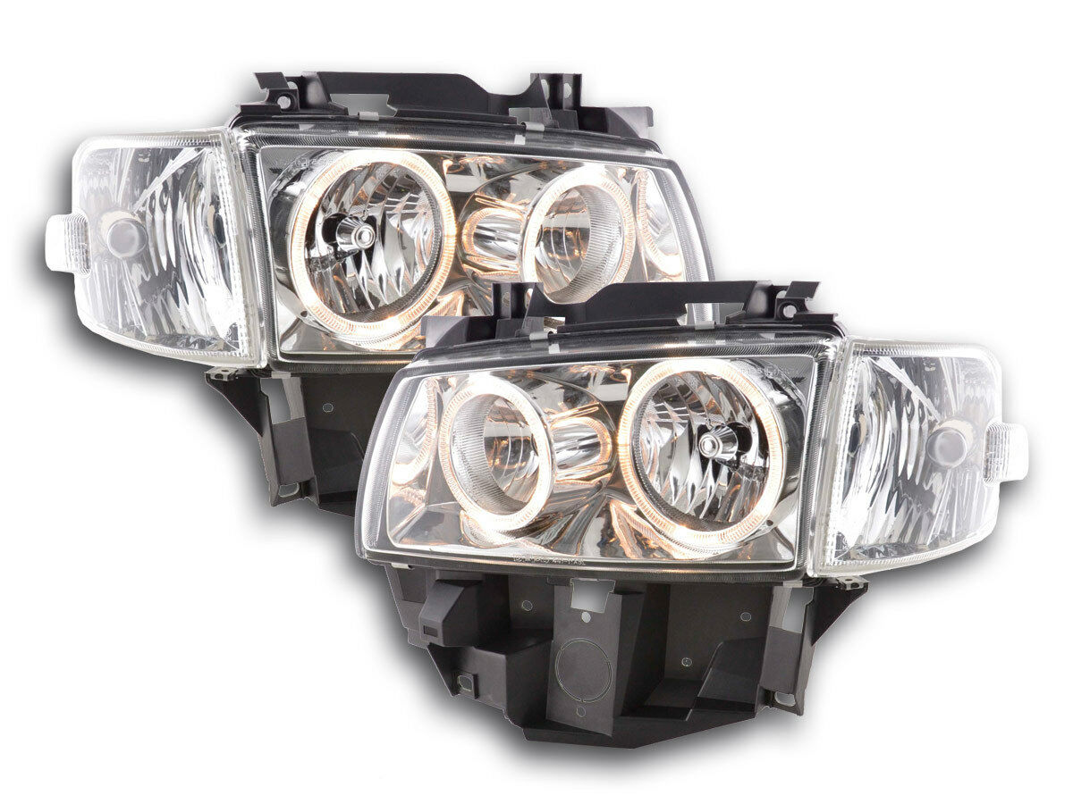 Headlights Bus T4 Angel Eyes Chrome