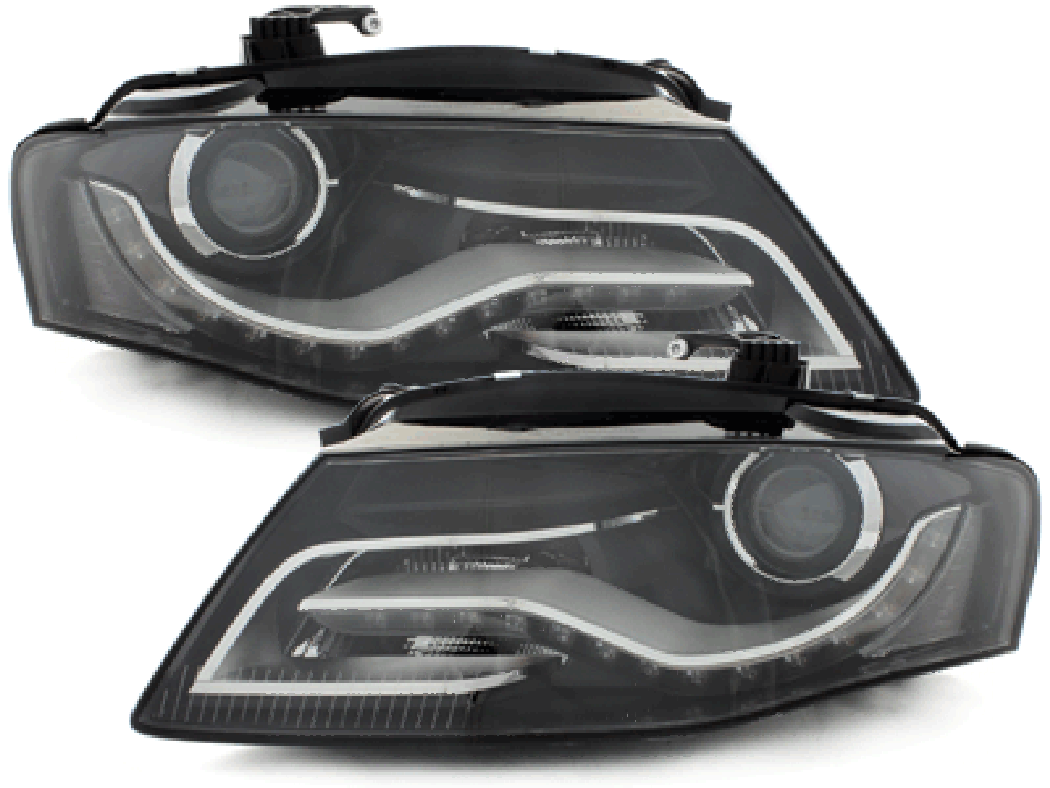 Headlights Audi A4 B8 Xenon look LED DRL H7