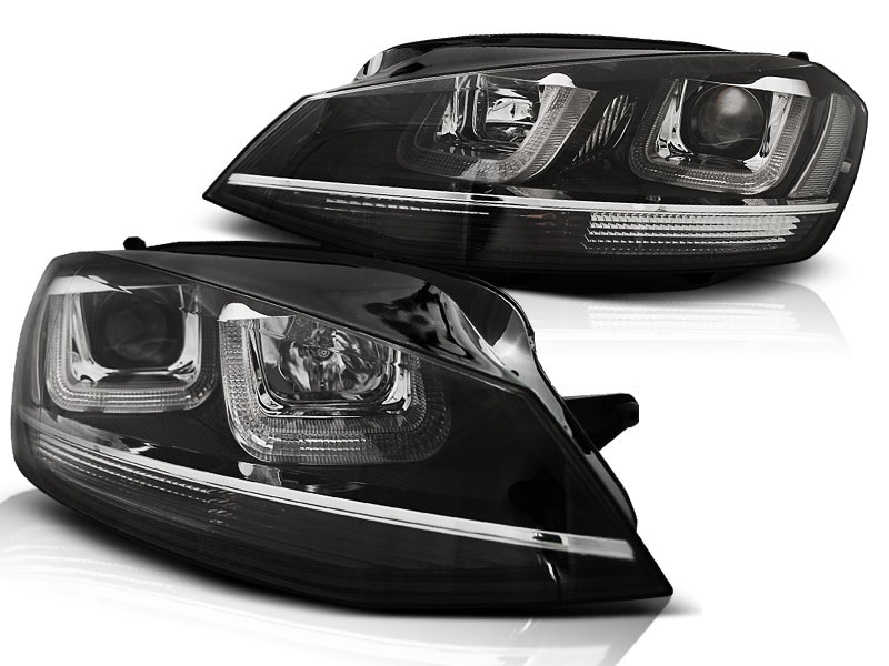 Headlights VW Golf VII led DRL 12- black