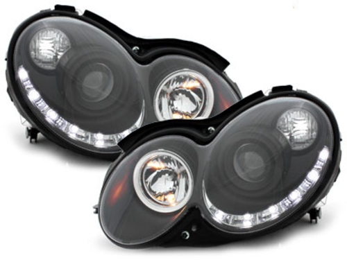 DAYLINE Headlights Mercedes Benz CLK W209 03-08 black