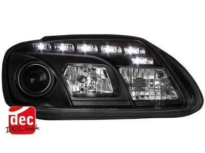 Headlights VW Touran Dayline Devil Eyes Black