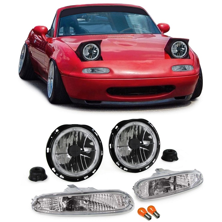 Mazda MX-5 NA 90-98 Angel Eye koplampen incl knipperlichten