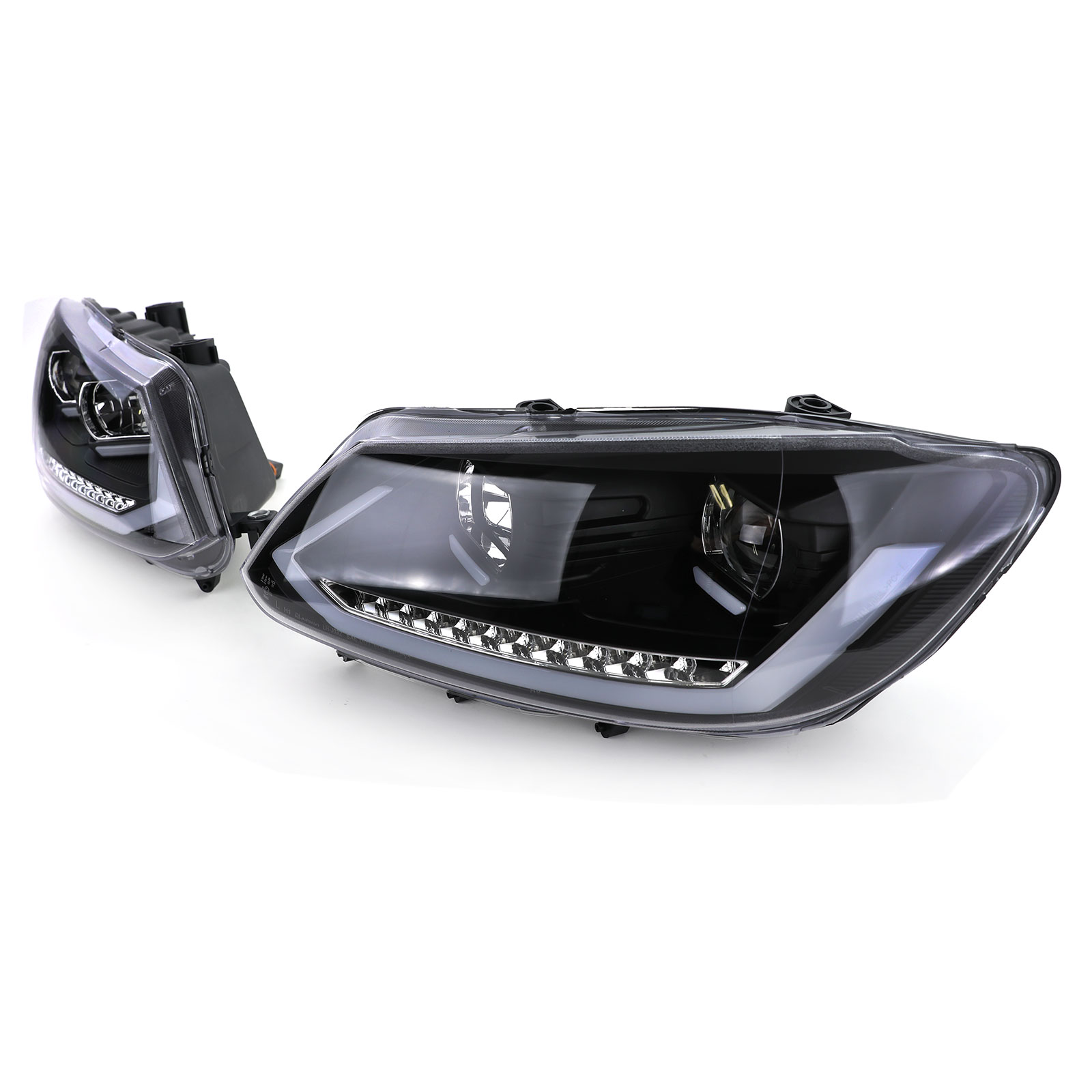 Headlights VW Touran/Caddy Black