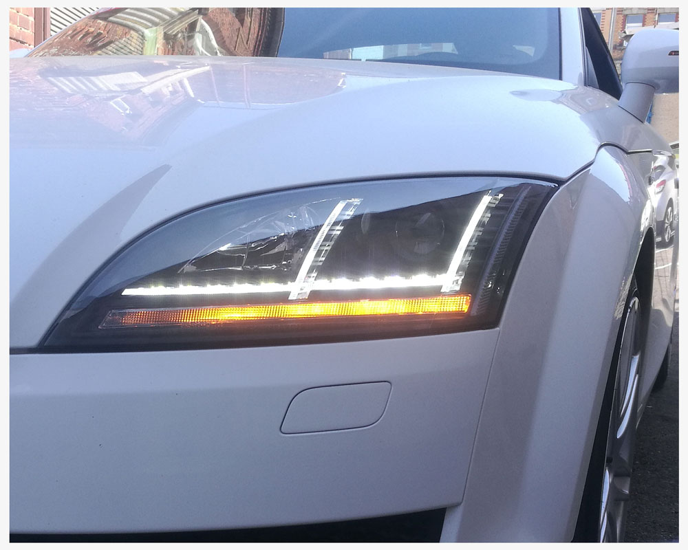 Koplampen Audi TT 8J 11-14 Dynamic LED Zwart Xenon AFS