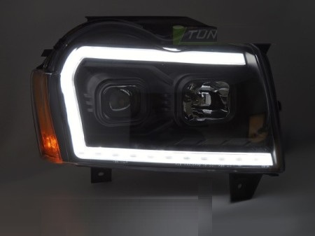 Headlights Jeep Grand Cherokee 2005-2008 Tube Black