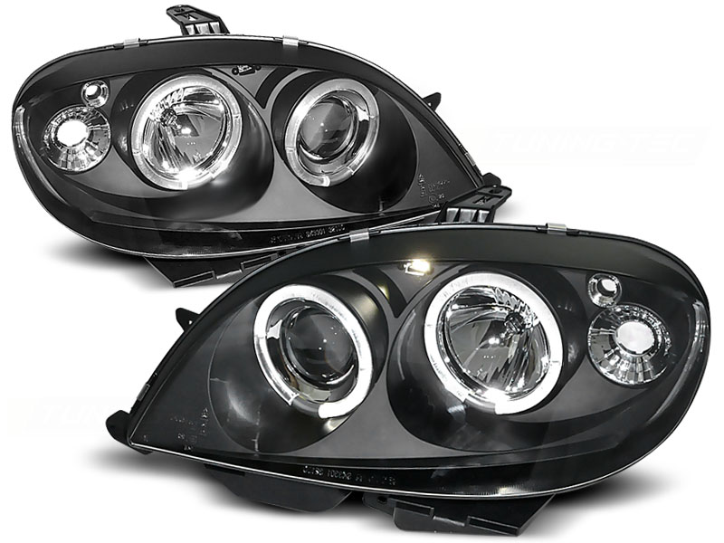 Headlights Citroen Saxo 00-.. Angel Eyes Black