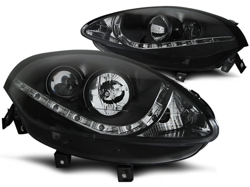 DAYLINE Headlights Fiat Bravo 07-10 black