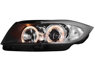 Headlights BMW 3 serie E90 Angel Eyes Black