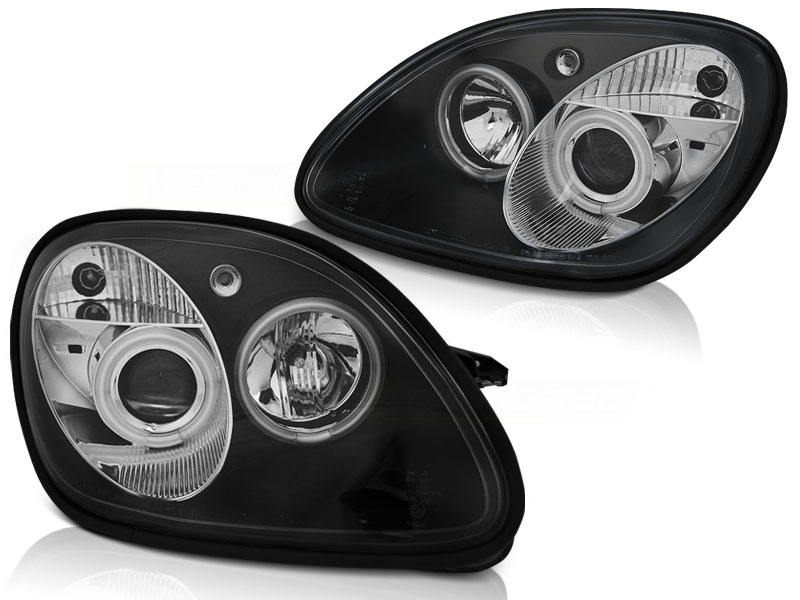 Headlights Mercedes SLK 98-00 Angel Eyes Black