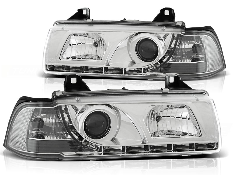 Headlights BMW E3 Sedan Dayline Devil Eyes Chorme