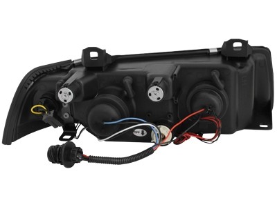 Hauptscheinwerfer BMW E36 coupe Angel Eyes Schwarz