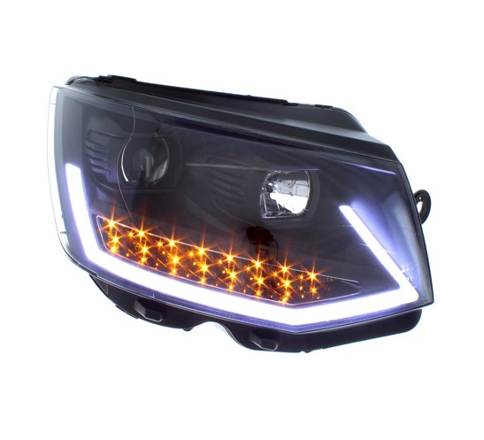 Headlights VW T6 Multivan/Transporter Dynamic Tube Black