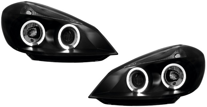 Headlights Renault Clio 3 05-.. Angel Eyes black