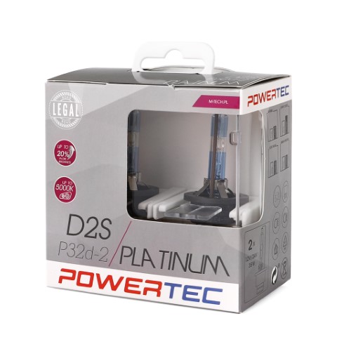 D2S Powertec Platinum +130% Xenon bulbs 5000K Duo Box