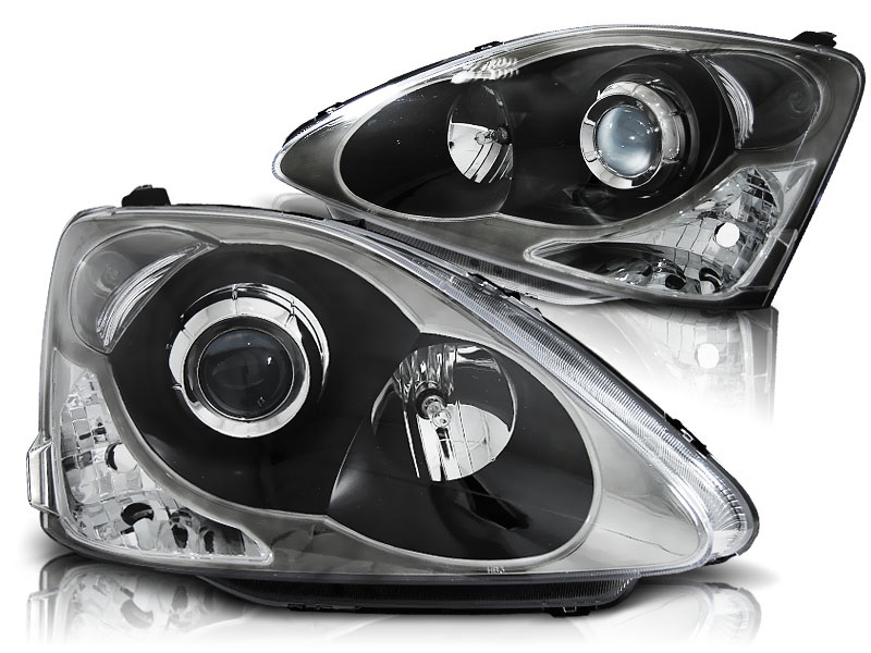 Headlights Black Honda Civic HB 01-05 t.b.v. electric verstel