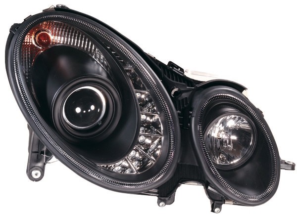 Headlights Mercedes E-Class W211 black 02-06