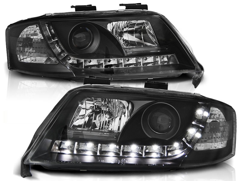 Headlights Audi A6 4B 01-04 Devil Eyes Dlite LED Black
