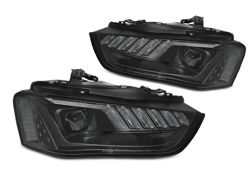 Headlights AUDI A4 B8 12-15 BLACK Xenon