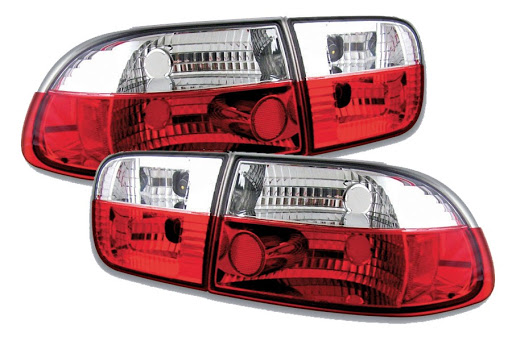 Taillights Honda Civic 92-95 2/4 door Red/White