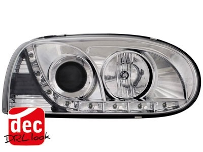 Headlights VW Golf III Devil Eyes Dayline Chrome