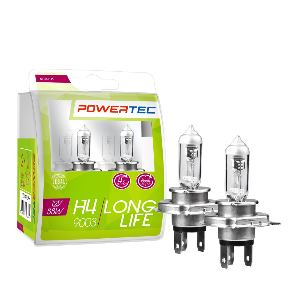 Mtech Powertec SuperWhite H4 bulb 12V DUO