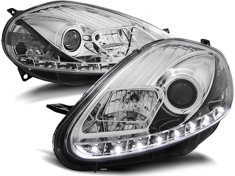 Headlights Fiat Grande Punto Dayline Chrome