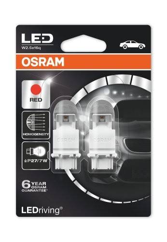 Osram Lamp LED P27/7W Fitting Rood  LEDriving W2,5x16q