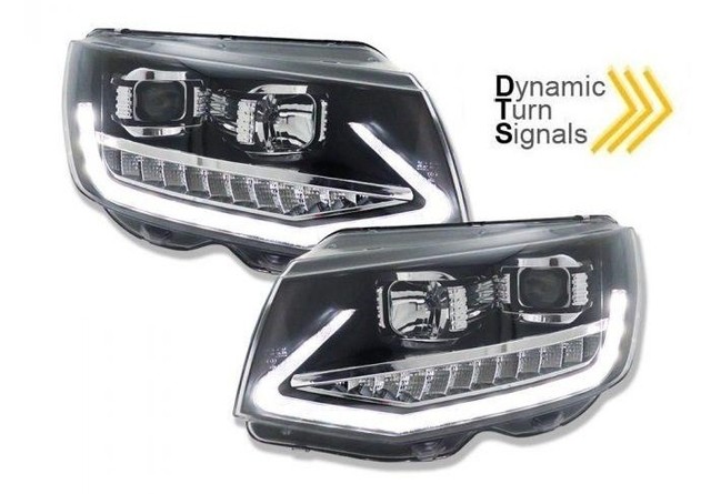 Headlights VW T6 Multivan/Transporter Dynamic Tube Black