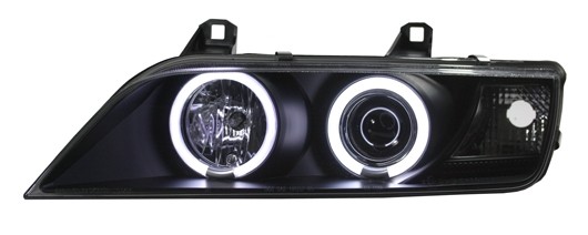 Headlights BMW Z3 Angel Eyes Ice black CCFL
