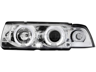 Headlights BMW E36 coupe angel eyes chrome