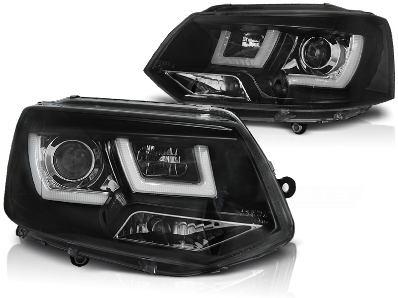 Headlights VW T5 Bus 09-15 Lightbar 3D black