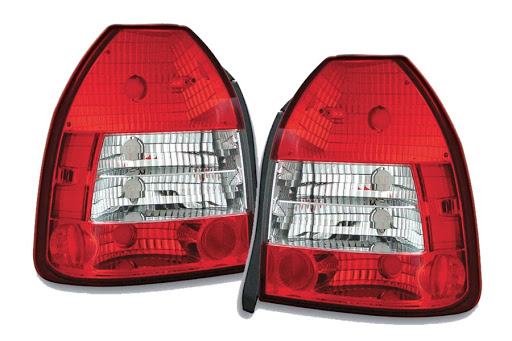 Taillights Honda Civic 96-01 3 door Red/White