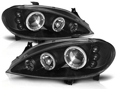 Headlights Renault Megane 99-02 Angel Eyes Black