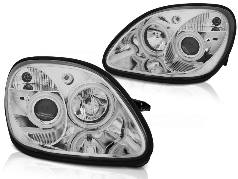 Headlights Mercedes SLK 95-.. Angel Eyes Chrome