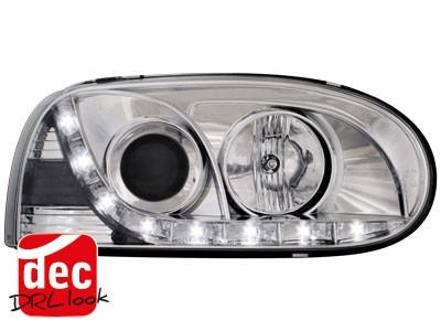 Headlights VW Golf III Devil Eyes Dayline Chrome