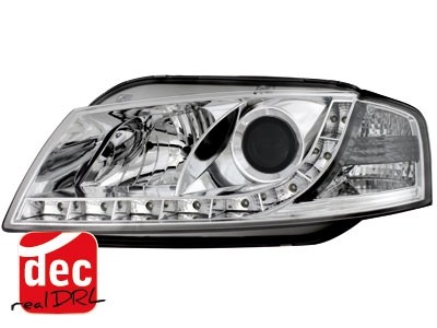 Headlights Audi A3 8P 03-08 Devil Eyes Dlite Chrome