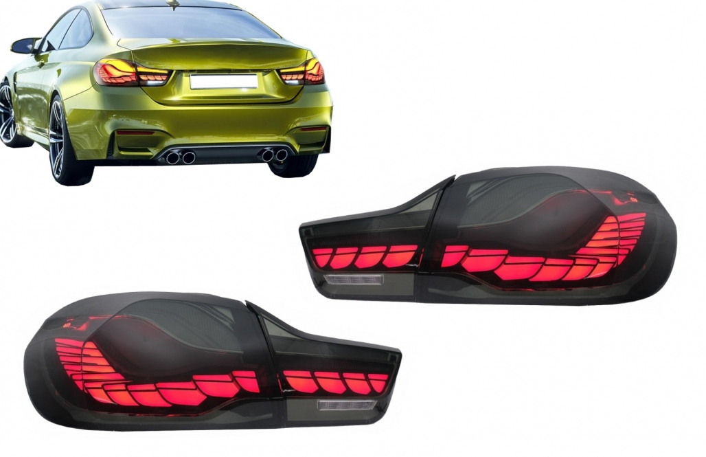 Taillights BMW F30 F35 F80 2011-2019 LCI Design OLED smoke