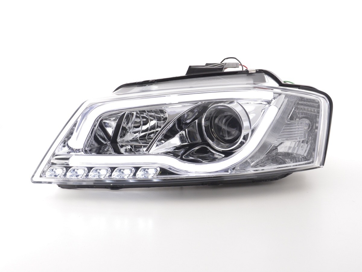 Headlights Audi A3 8P 08-12 Tube Light LED chome