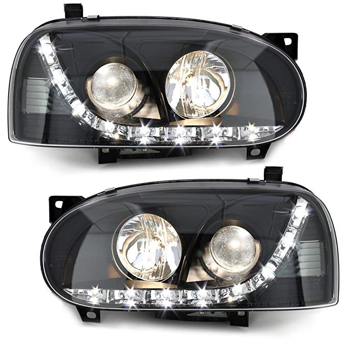 Headlights VW Golf III 92-97 Devil Eyes Dlite LED Black