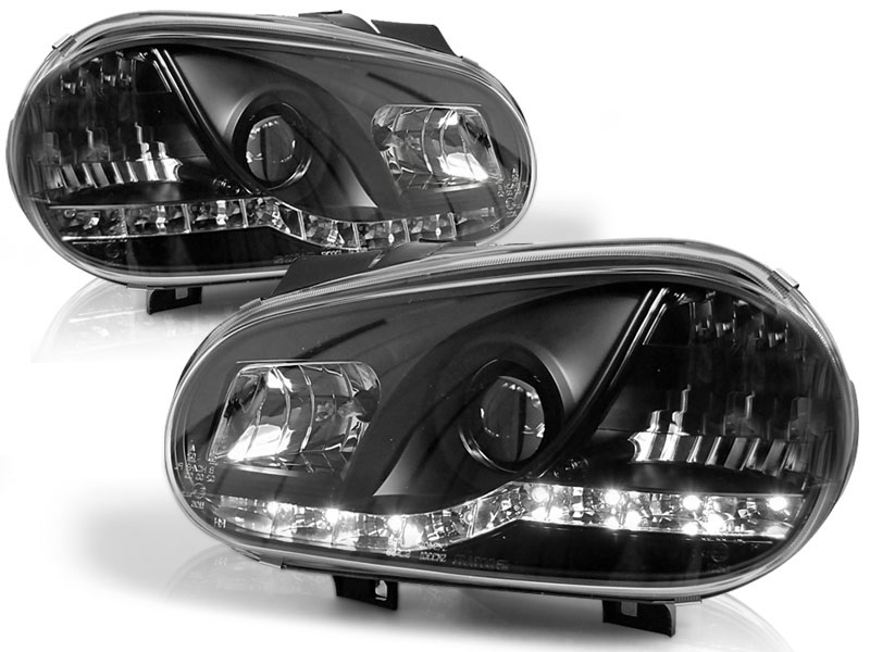 Headlights VW Golf IV Devil Eyes Dayline Black