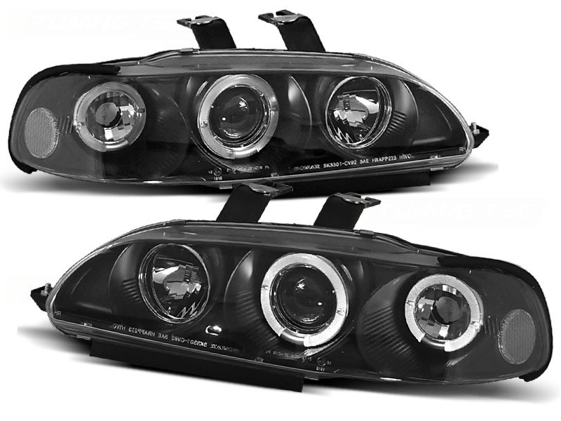 Headlights Honda Civic 92-95 2/3 door Angel Eyes Black