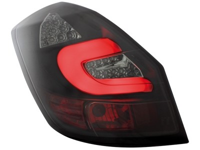 Rear lights Skoda Fabia LED 5J 07+ black/smoke