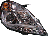 Headlights DRL-Look Suzuki Swift MK7 2010- chome