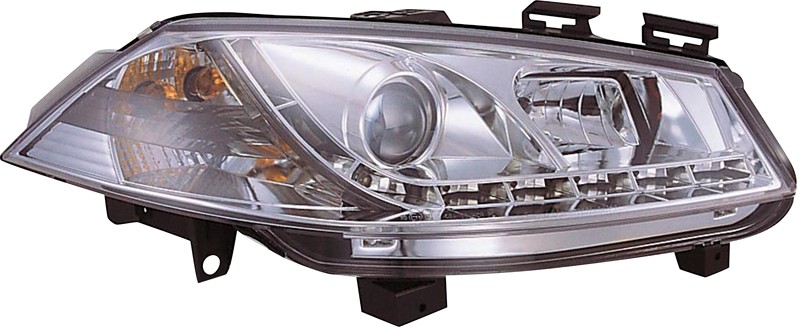 Headlights Renault Megane 03-.. LED Devil Eyes Dayline chrome