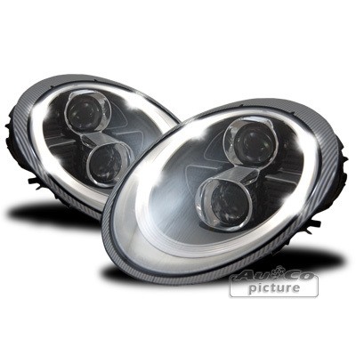 Headlights Porsche 997 LED DRL Look Xenon Chrome