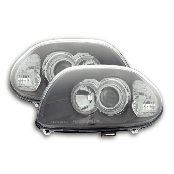Headlights Renault Clio B Angel Eyes